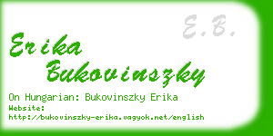 erika bukovinszky business card